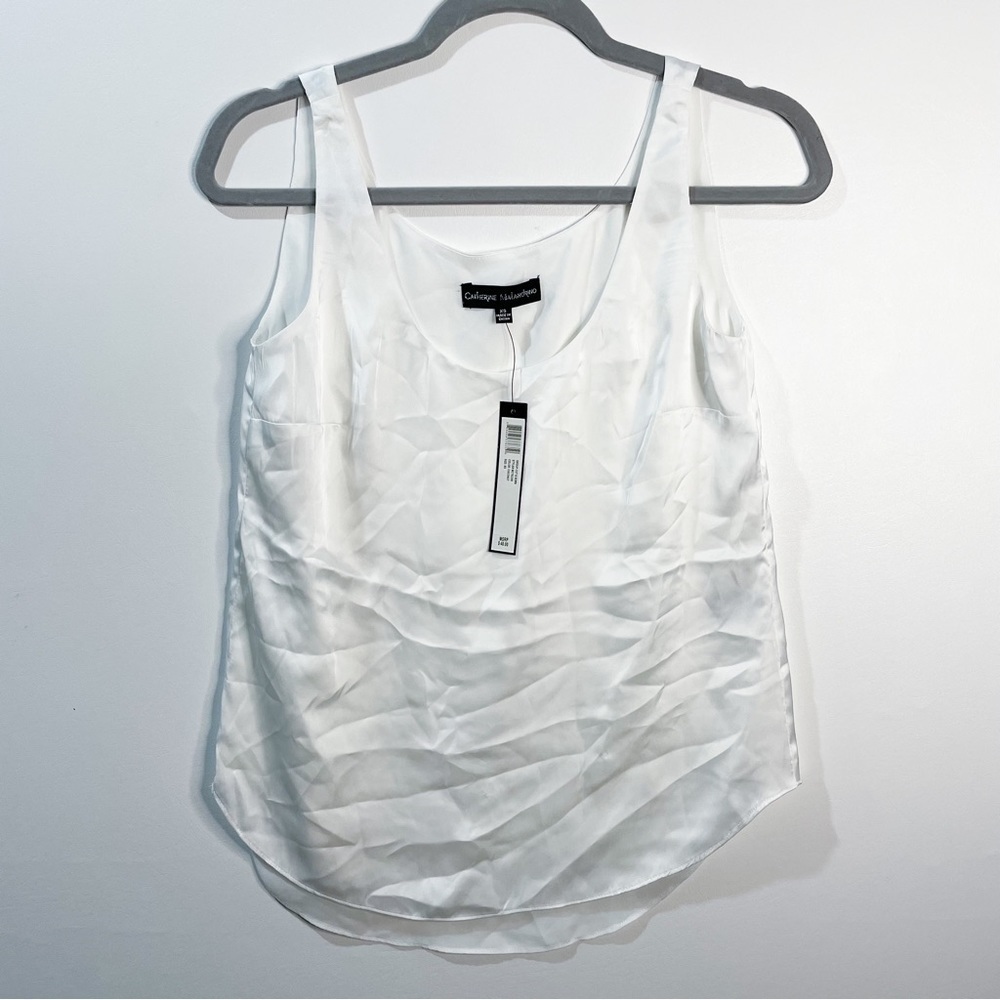 Catherine Malandrino White Silk Tank Top SZ-XS